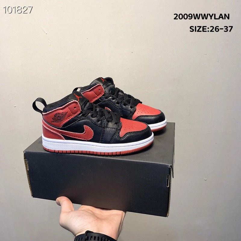 _Real head layer_ Nike Air Jordan Brand 1 AJ1 Jordan first high-end sports children_s shoes basketball shoes 26-37-5c5103f2